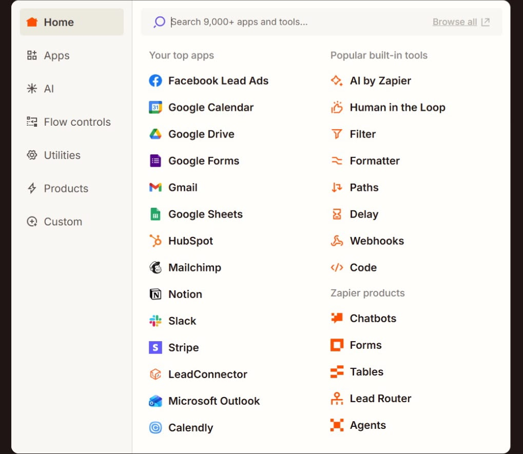 Pick HubSpot as the action app.